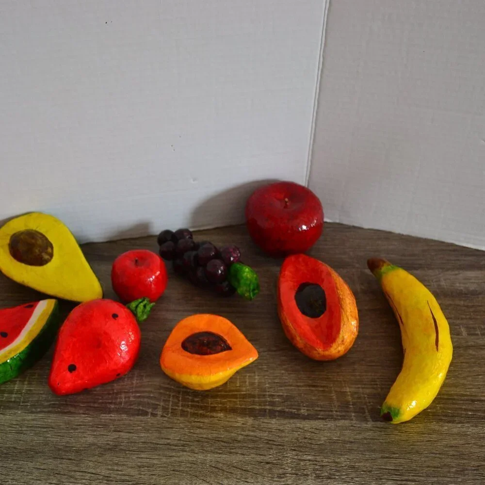 Vtg Paper Maché Fruit Bowl - Picture 5 of 7